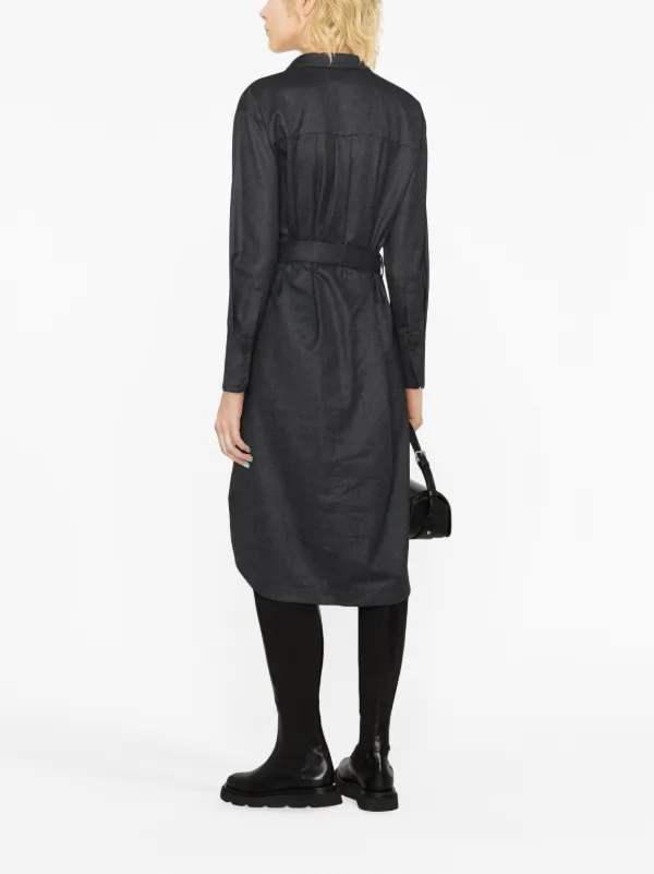 Brunello Cucinelli Monili bead-embellished Belted Shirtdress