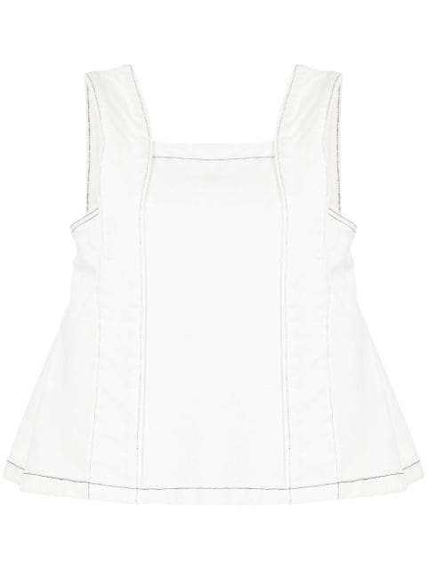 cotton sleeveless cropped top