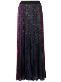 Missoni sequin-embellished pleated striped skirt - Black