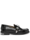 Toga Virilis buckle-detail leather loafers - Black