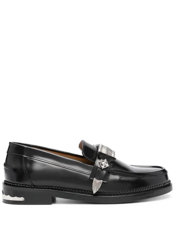 Toga Virilis buckle-detail Leather Loafers - Farfetch