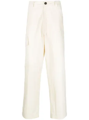 Studio Nicholson Sorte wide-leg Pleated Trousers | Neutrals | FARFETCH