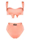 Noire Swimwear seashell-charm bikini set - Orange