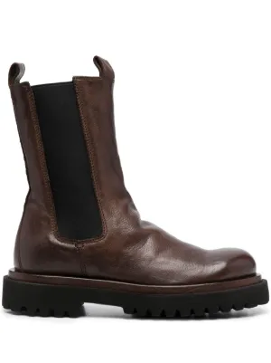 Alexander McQueen レザー サイドゴアブーツ 通販