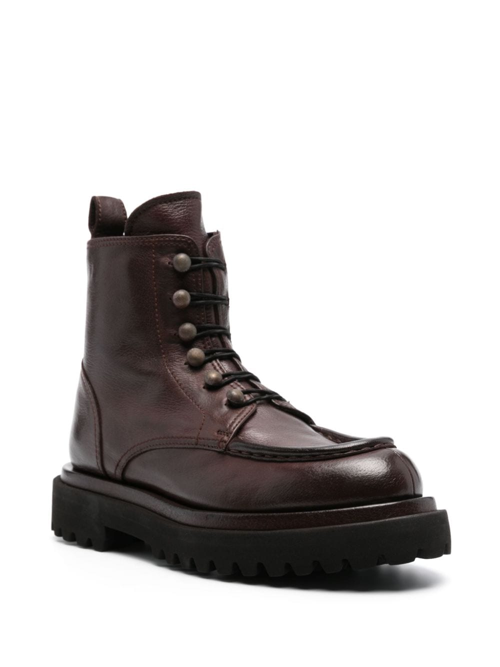 Shop Officine Creative Wisal Dd 103 Lace-up Leather Boots In Braun