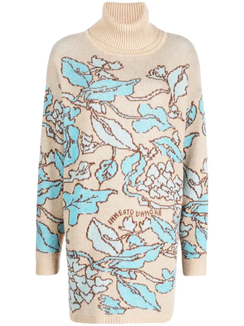 TWINSET x Marco Rambaldi floral-jacquard roll-neck jumper