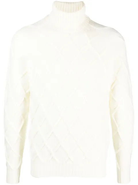 Drumohr lattice-knit merino jumper