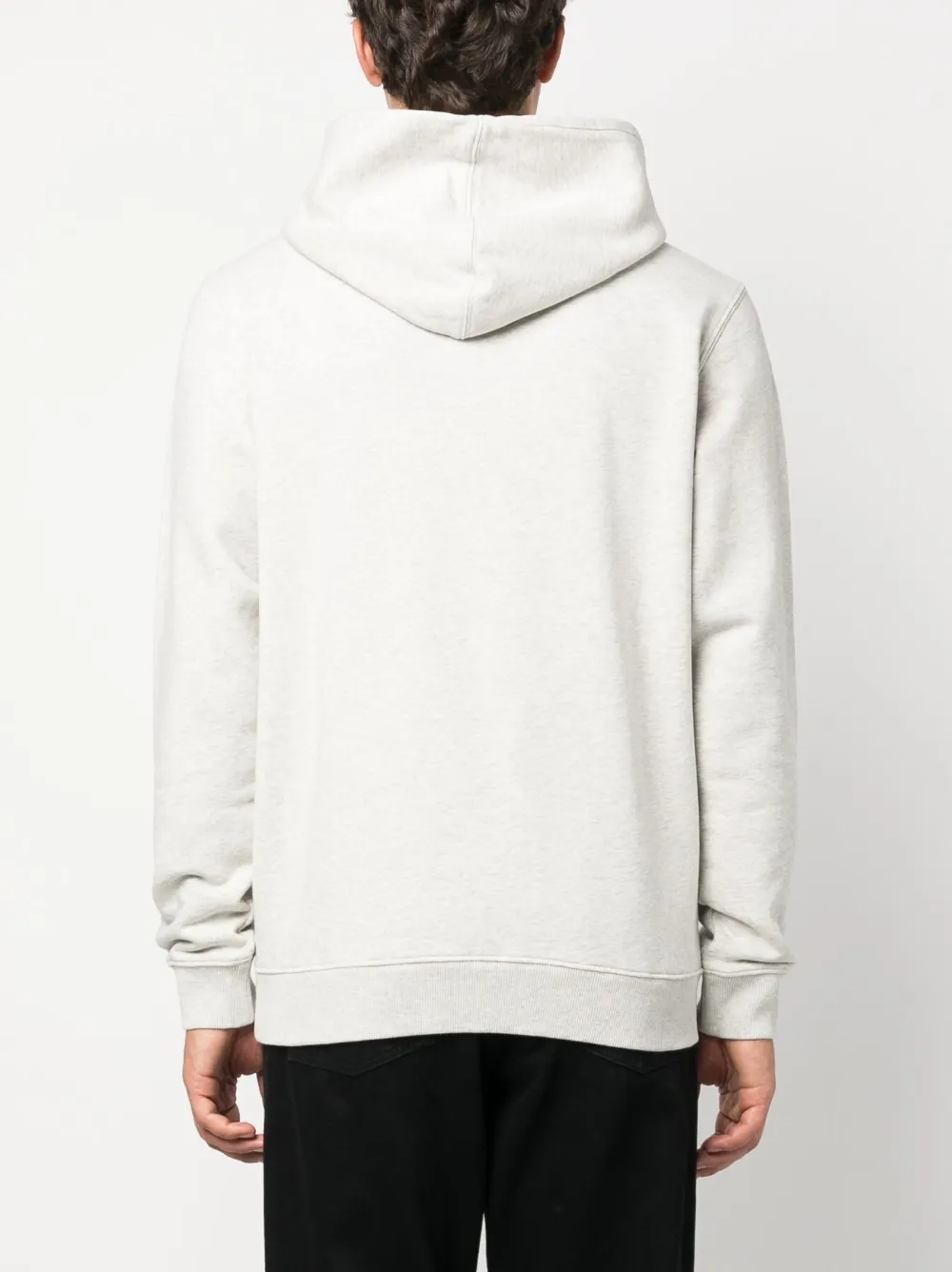 Shop Woolrich Logo-print Cotton Hoodie In Grey