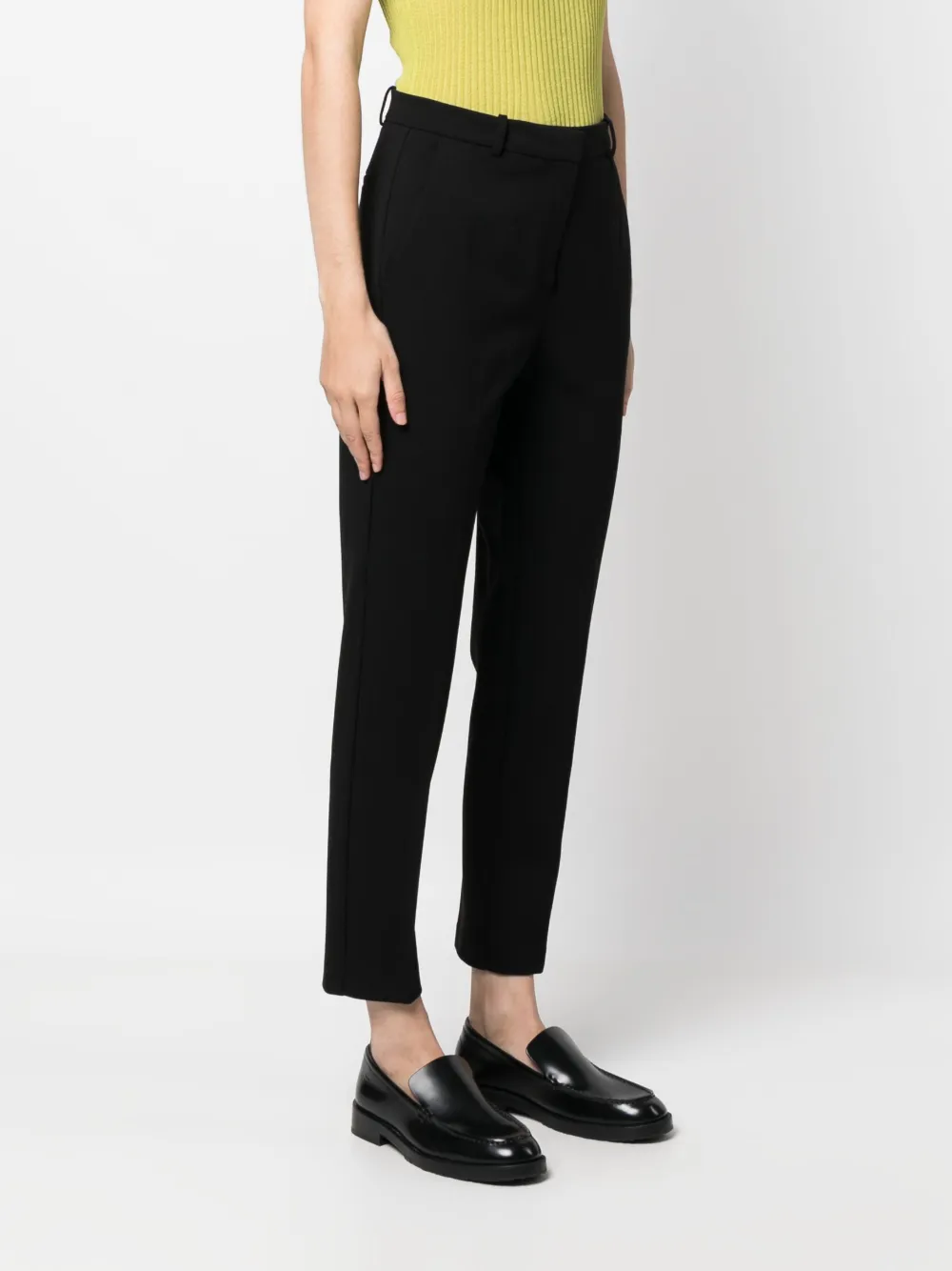  Pinko High-waisted Cropped Trousers - Black 