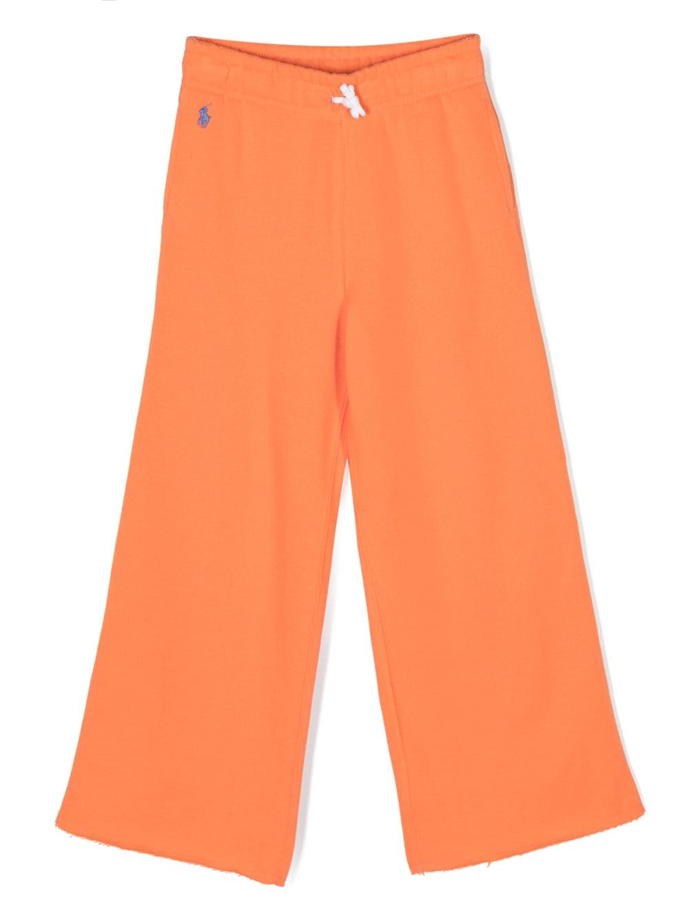 Ralph Lauren Kids' Polo-pony Embroidered Jersey Track Trousers In Orange