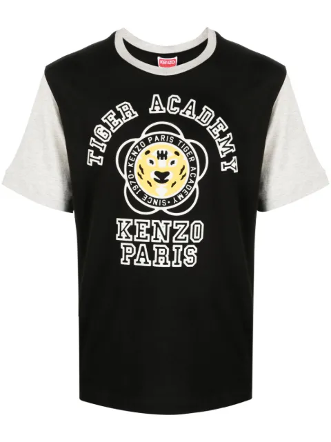 Kenzo logo-print colour-block T-shirt Men