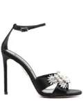 Aquazzura Margarita 110mm crystal-embellished sandals - Black