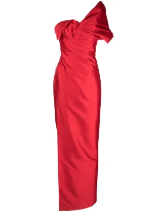 open lace back dress Rachel Gilbert Pierre Gown Dress