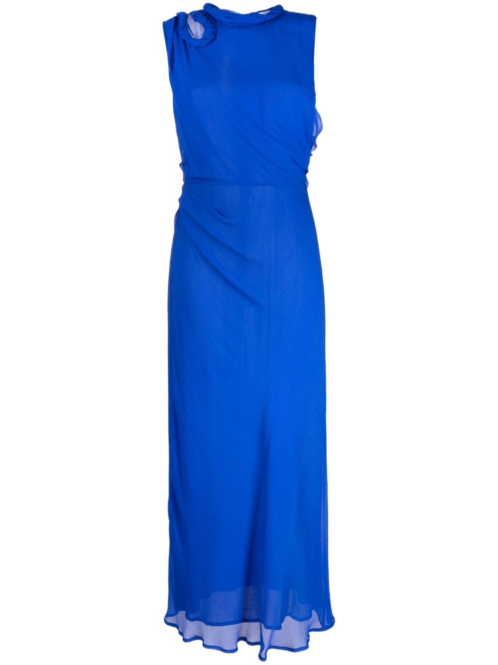 Rachel Gilbert Quinn Draped Maxi Dress In Blue