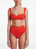 Noire Swimwear seashell-motif bandeau bikini set - Red