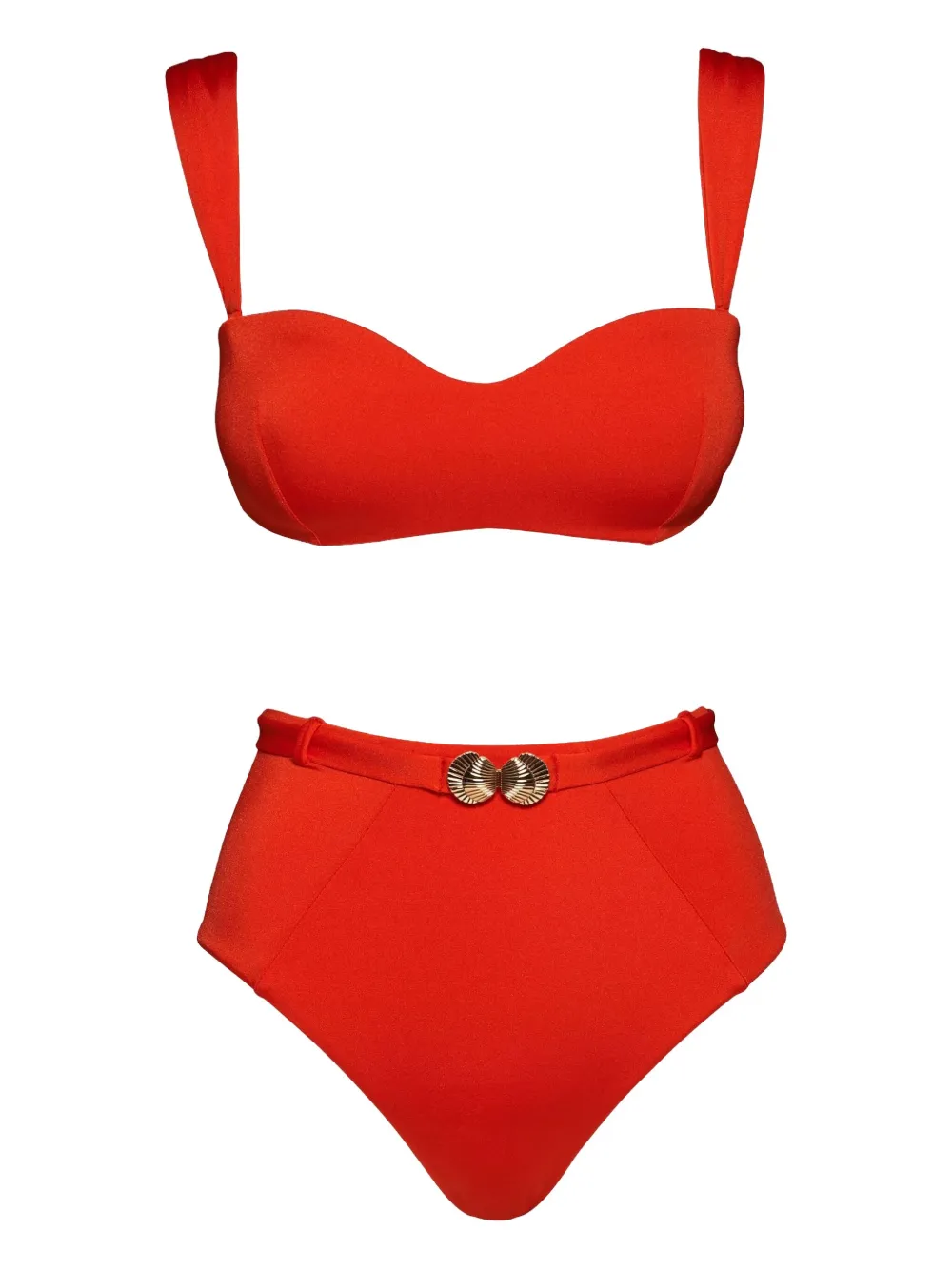 Noire Swimwear シーシェルモチーフ ビキニ - レッド Noire Swimwear シーシェルモチーフ ビキニ - レッド