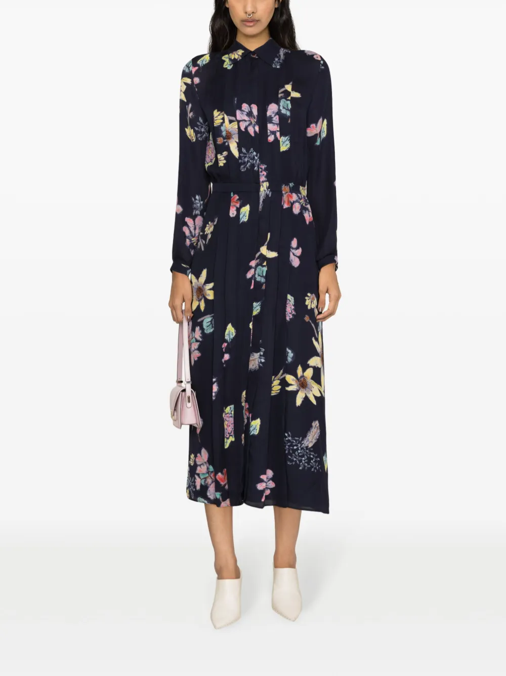 Gabriela Hearst June floral-print silk dress - Blauw
