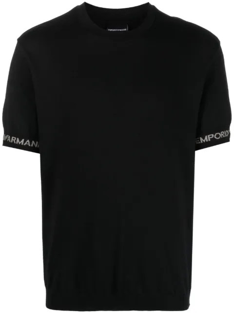 Emporio Armani logo-trim cotton T-shirt
