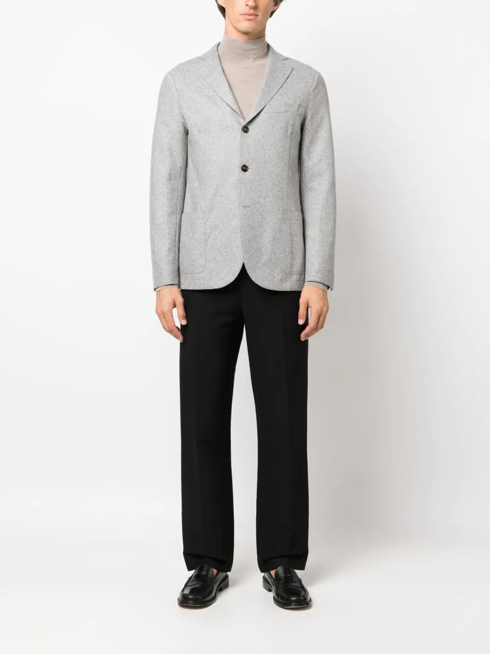 Eleventy Blazer met enkele rij knopen - Grijs