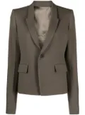 Rick Owens tailored single-breasted cotton blazer - Grey