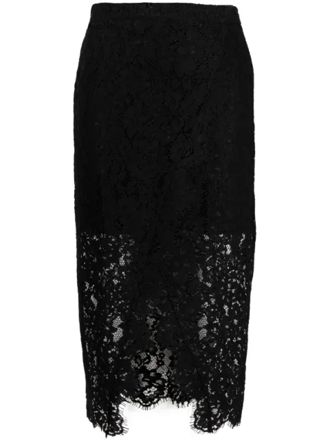 TWINSET floral-lace midi skirt
