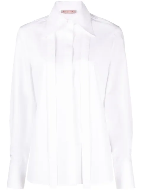 Valentino Garavani scarf-detail cotton poplin shirt