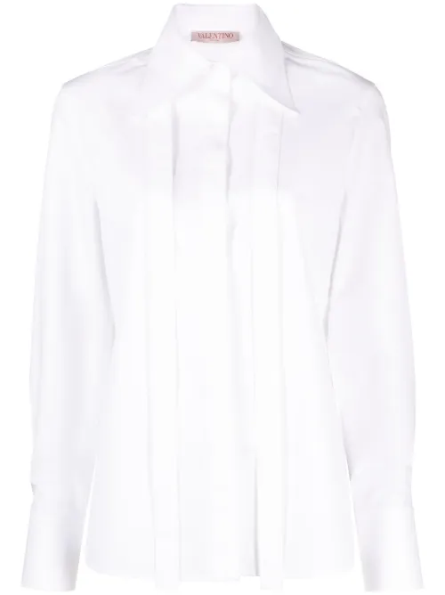 Chemise en popeline à détail de foulard - Valentino Garavani - Modalova