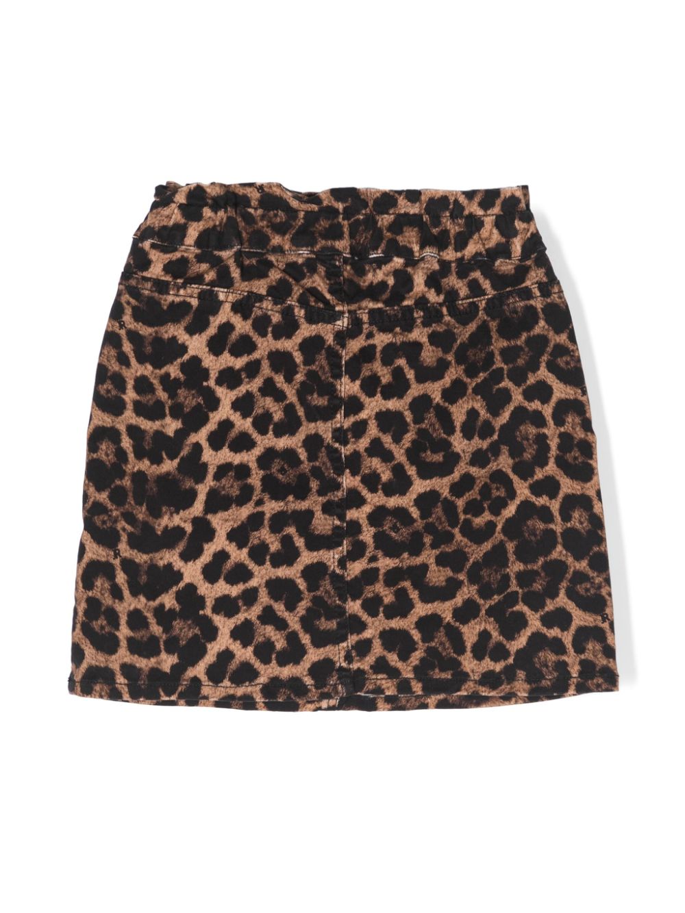 John Richmond Junior leopard-print cotton-blend skirt - Beige