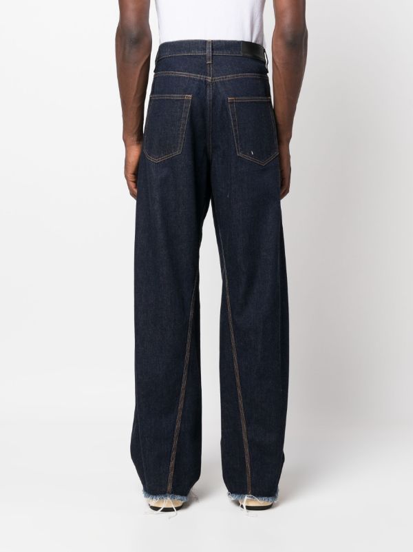 LANVIN TWISTED DENIM BAGGY TROUSERS CLOTHING for Men