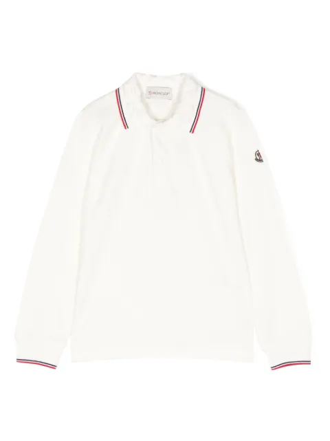 Moncler Enfant logo-patch cotton polo shirt