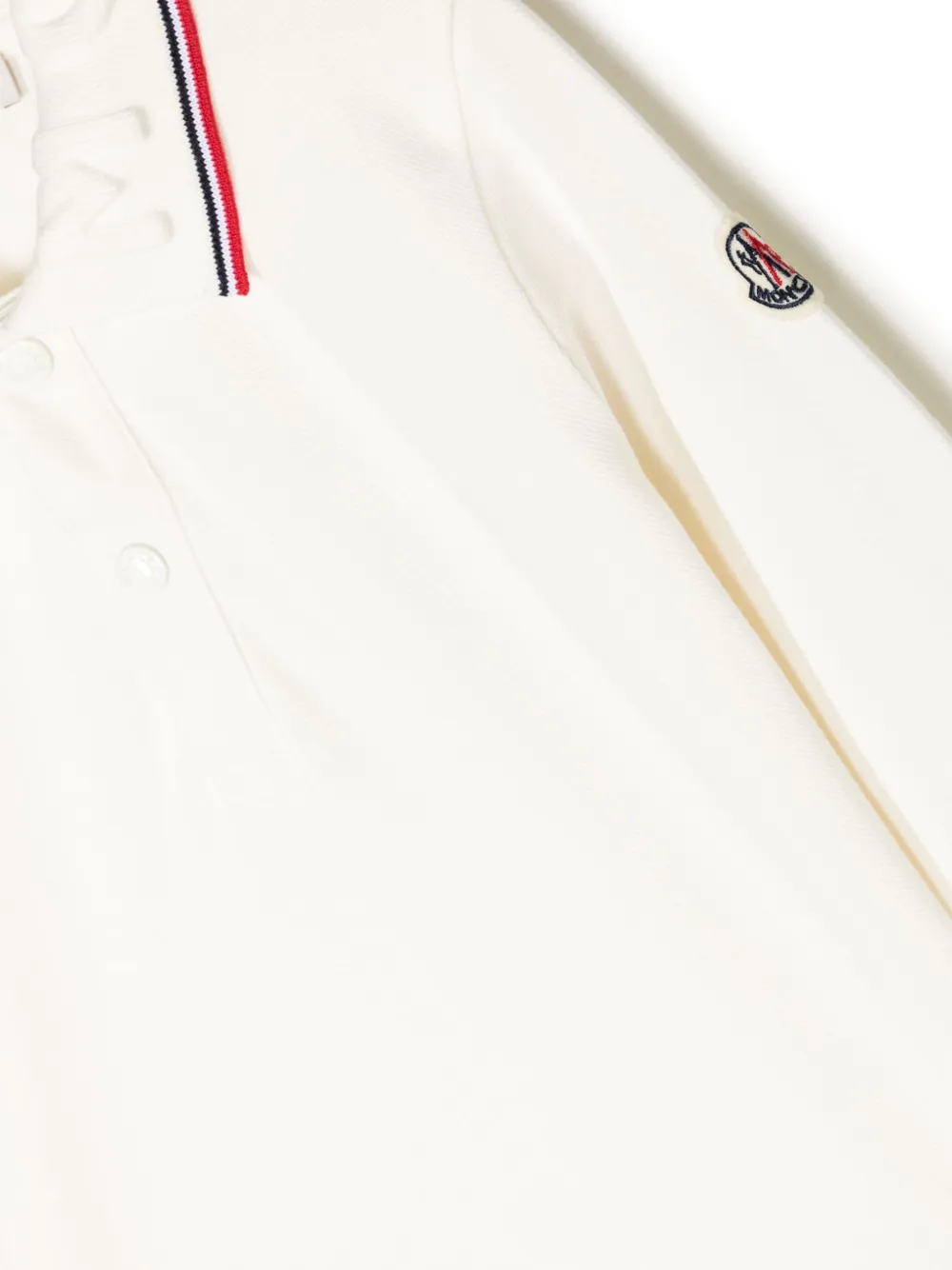  Moncler Enfant Logo-patch Cotton Polo Shirt - White 