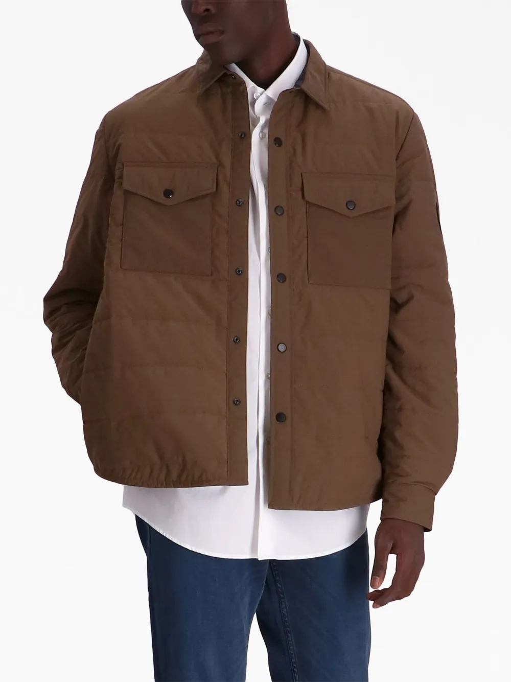BOSS Donsjack met logopatch - Bruin