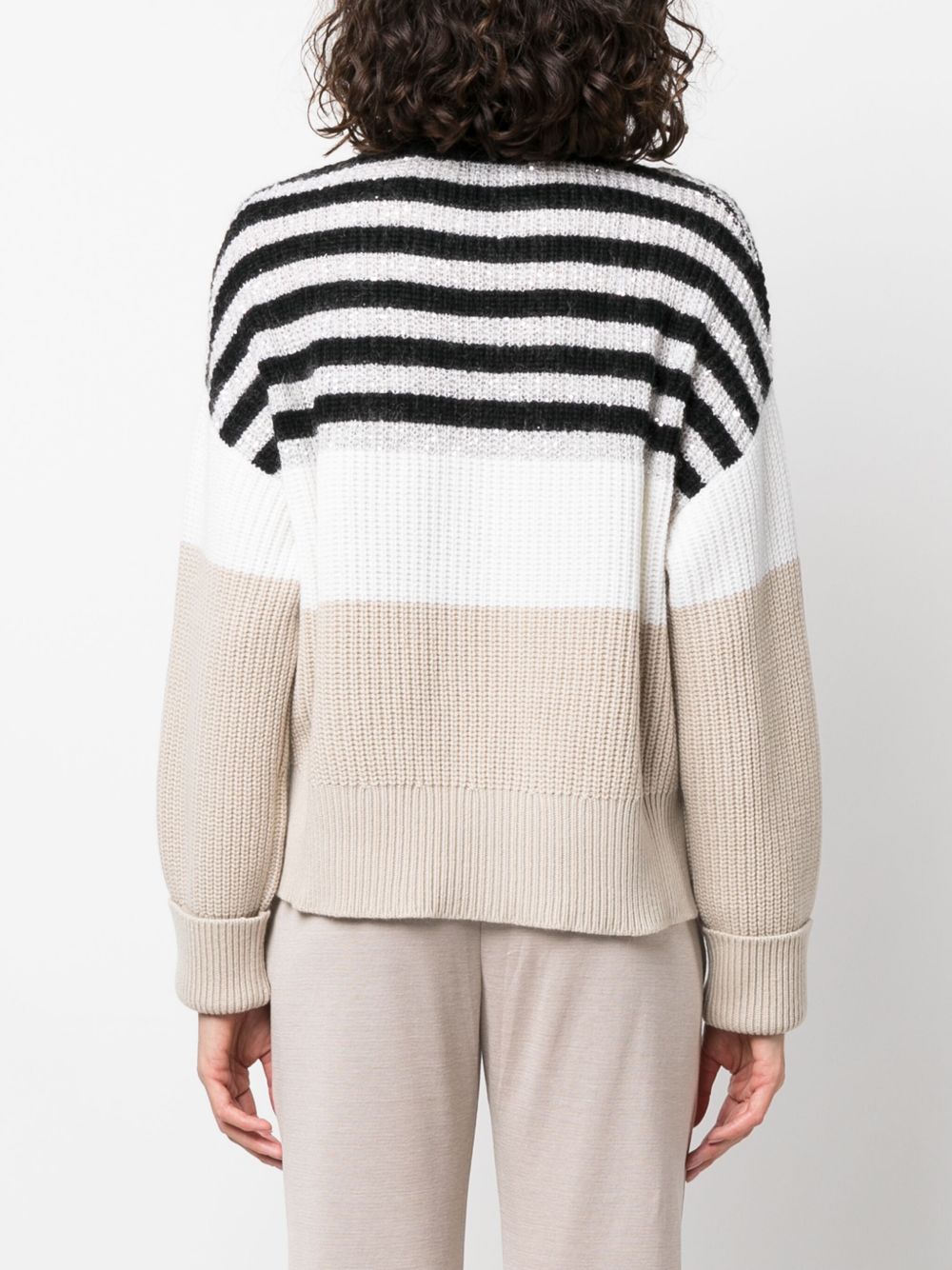 Brunello Cucinelli stripe-pattern knitted jumper Women