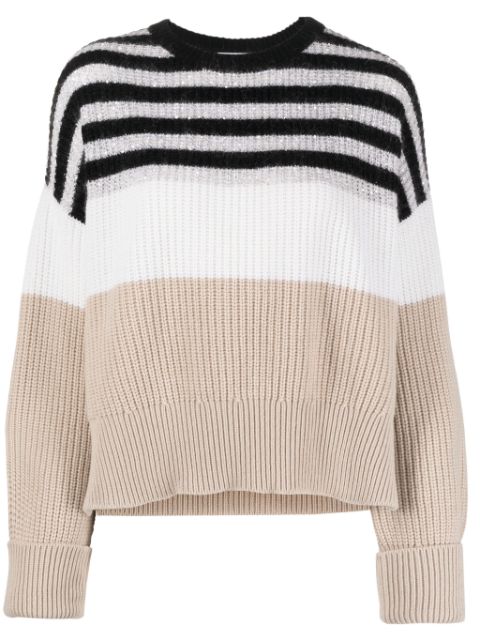 Brunello Cucinelli stripe-pattern knitted jumper Women