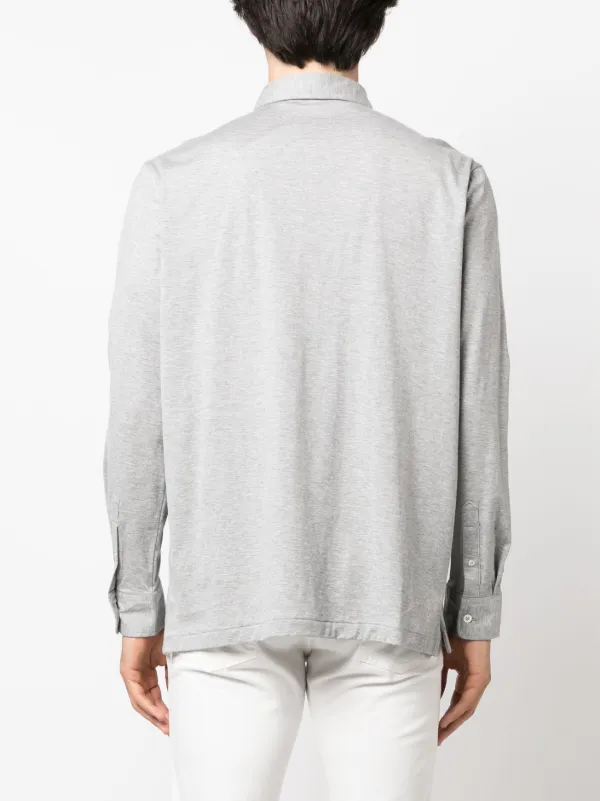 Polo Ralph Lauren mélange-effect long-sleeve Polo Shirt