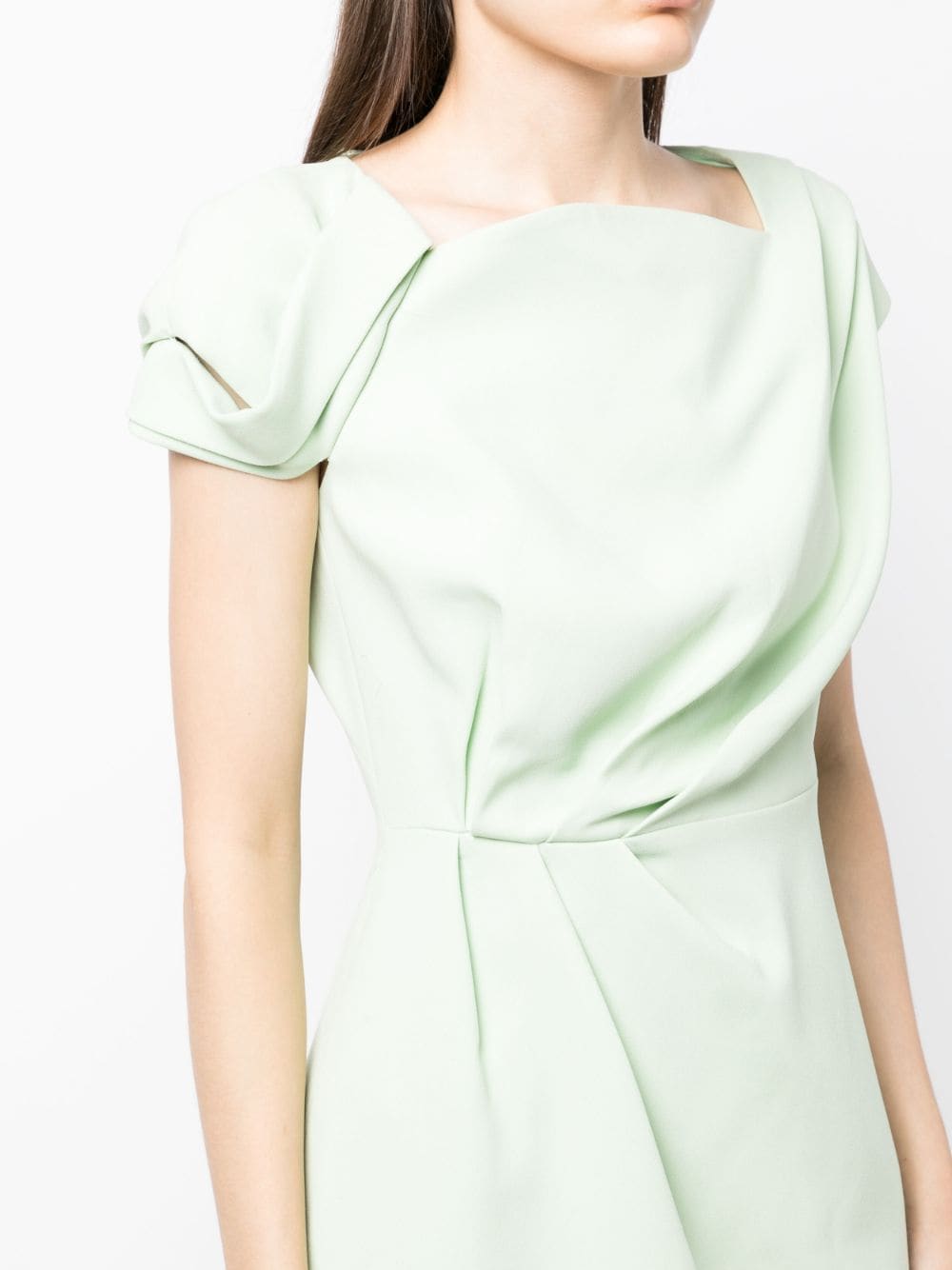 Rachel Gilbert Gedrapeerde mini-jurk Groen