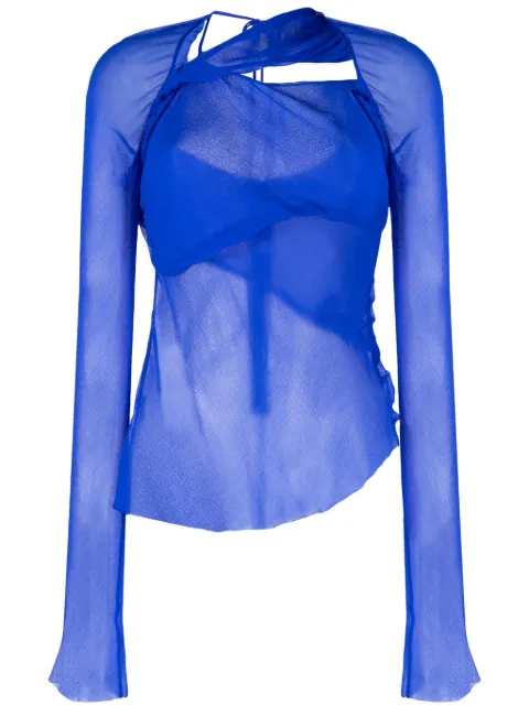 Rachel Gilbert Quinn semi-sheer silk top