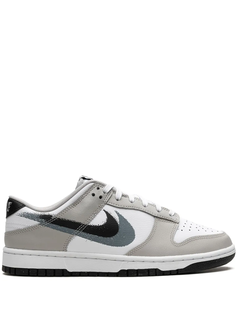 Nike Dunk Low "stencil Swoosh" Sneakers In White