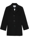 GANNI single-breasted shoulder-pads blazer - Black