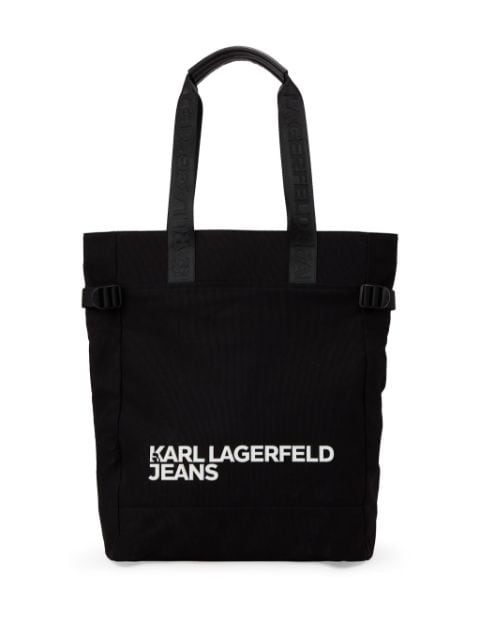 Karl Lagerfeld Jeans logo-print canvas tote bag