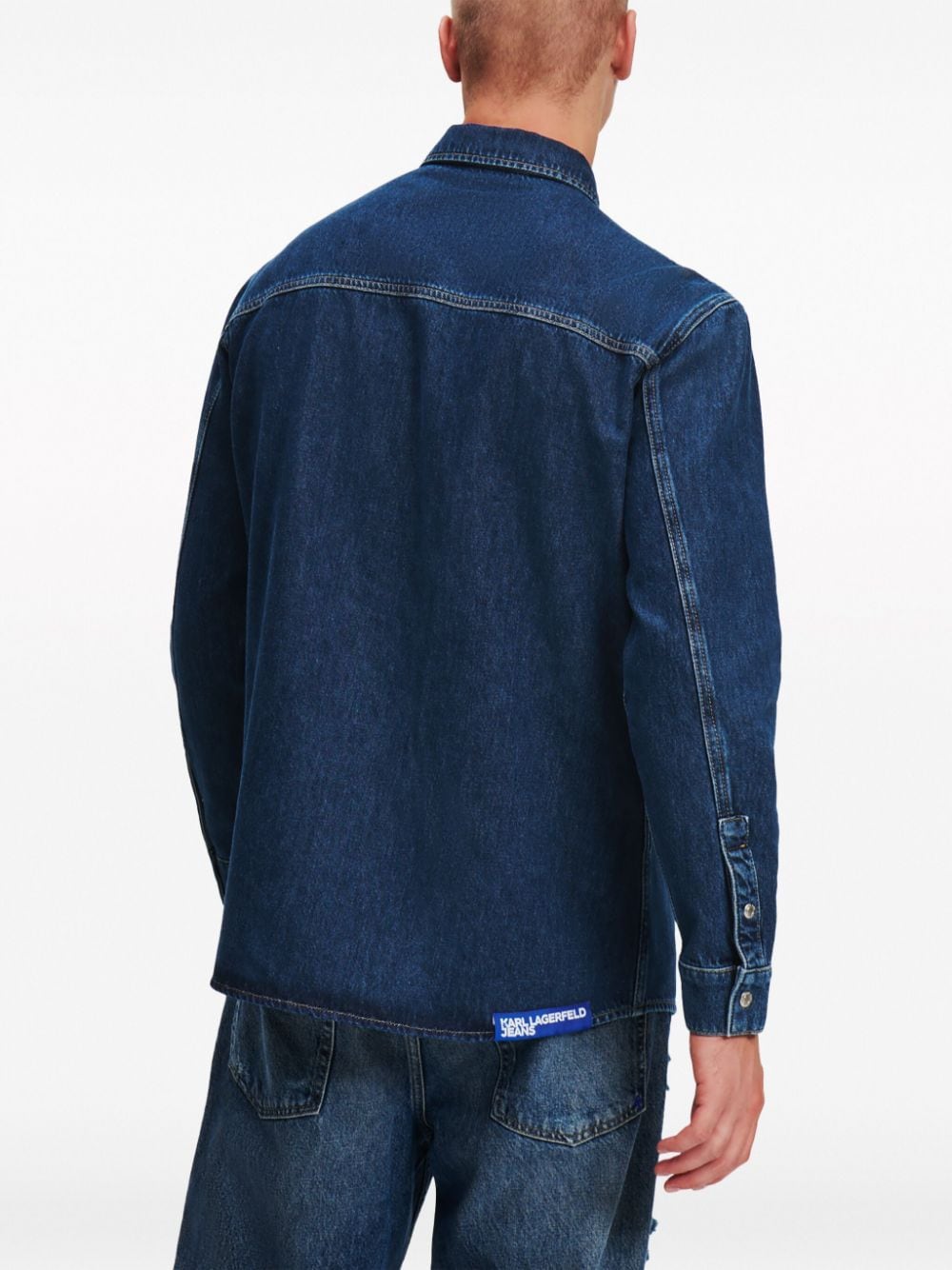 Karl Lagerfeld Jeans Cargo shirtjack Blauw