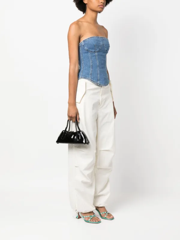 Blumarine レザー ハンドバッグ | ブラック | FARFETCH JP