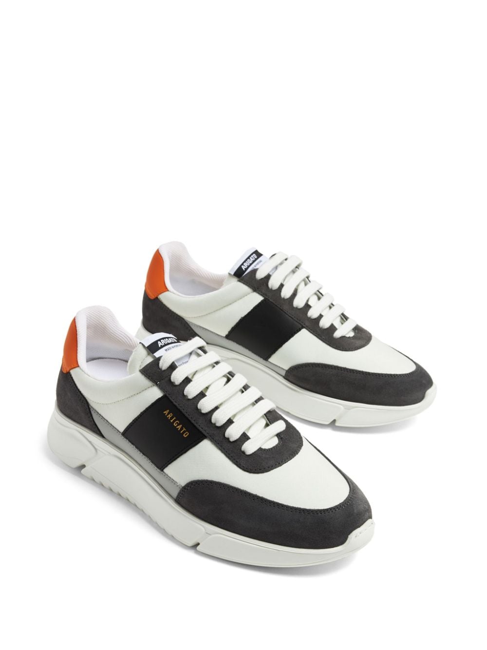 Shop Axel Arigato Genesis Vintage Runner Panelled Sneakers In White