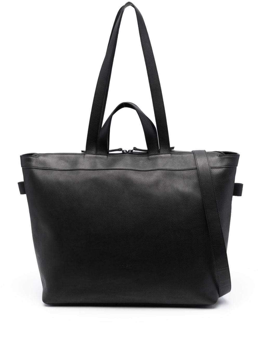 Marsèll Logo-debossed Leather Tote Bag In Black