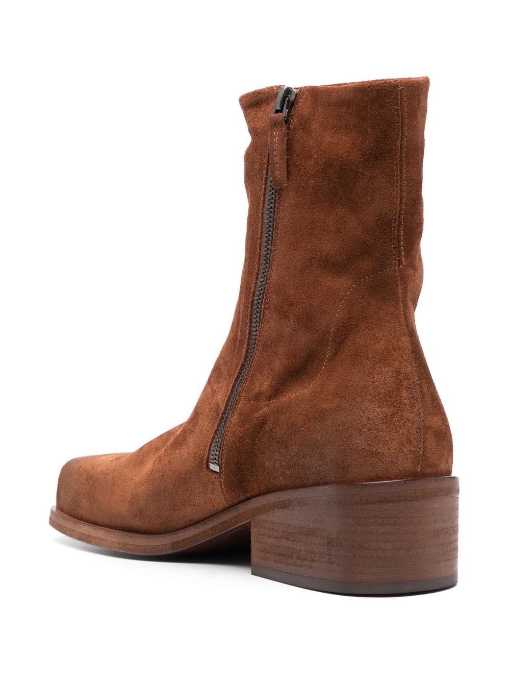 Shop Marsèll Suede Ankle-length Boots In Braun