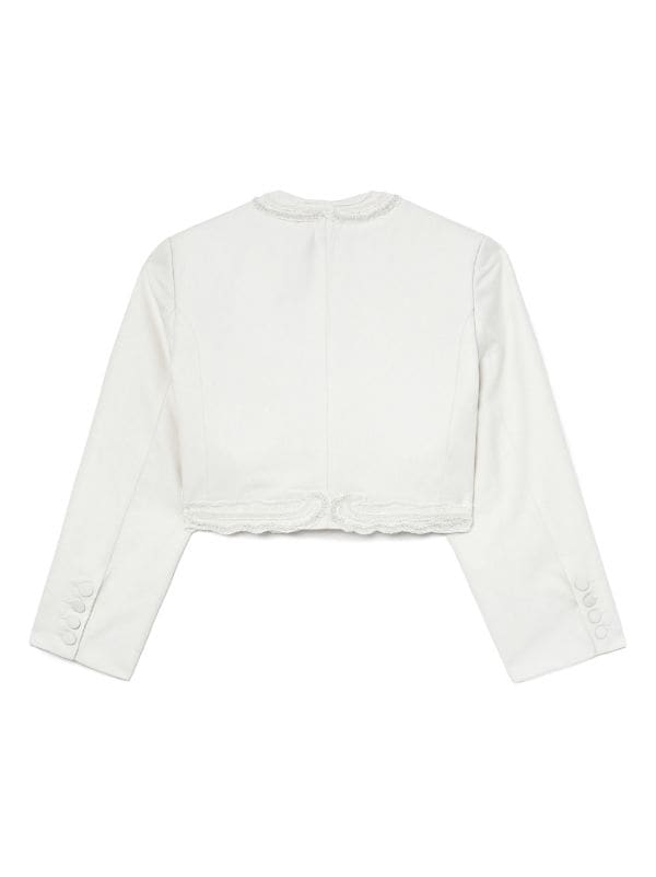 Sea Aerin Embroidered Cropped Blazer Farfetch