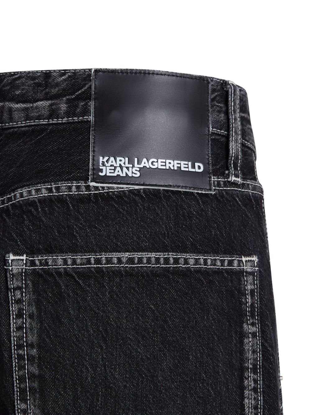 Karl Lagerfeld Jeans met contrasterend stiksel Zwart