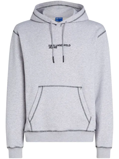 Karl Lagerfeld Jeans hoodie con logo bordado