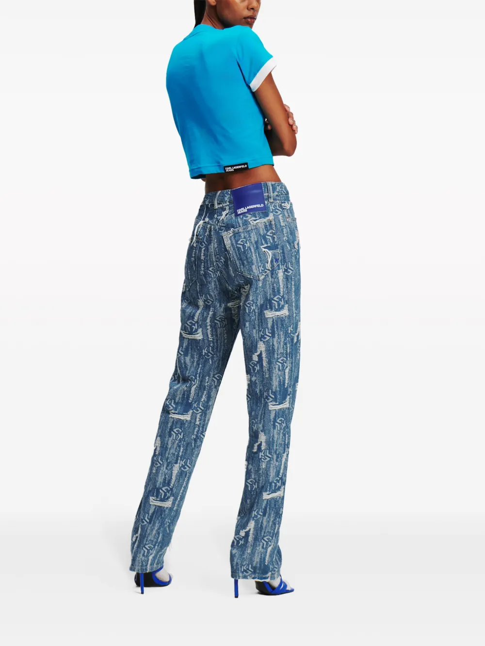 Karl Lagerfeld Jeans Straight jeans Blauw