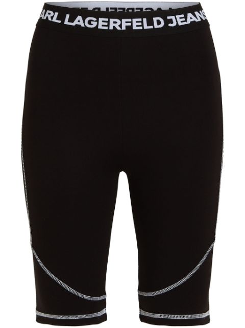 Karl Lagerfeld Jeans logo-print strap biker shorts 